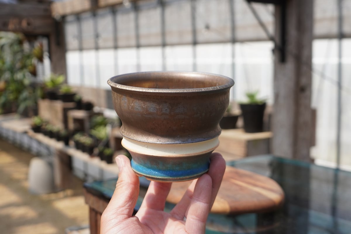THELO 陶器植木鉢1点物 インテリア鉢/陶器鉢/BOEX】モーフ ボール Φ11.5cm（CP-4211)