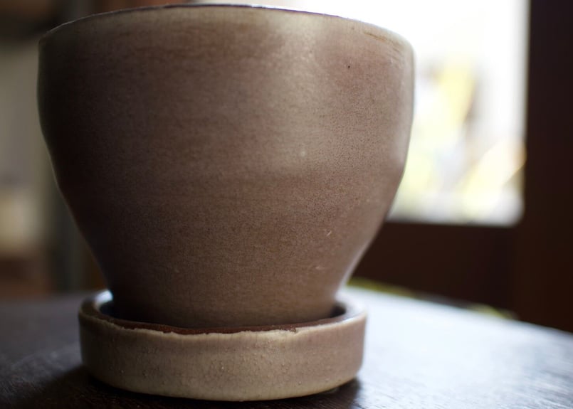 植木鉢 ジュネスラウンド 鉢皿付き | mana's farm:塊根植物・アガベ