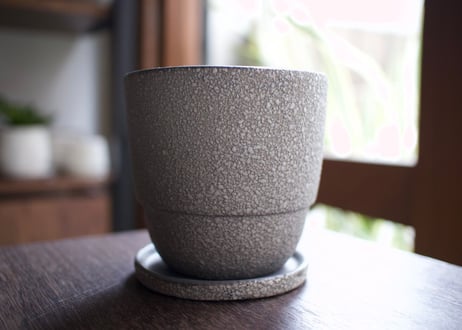 植木鉢　コルカラウンド　鉢皿付き