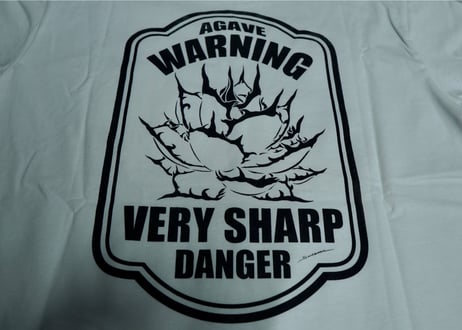 PRINTED T-SHIRT AGAVE 《DANGER》White