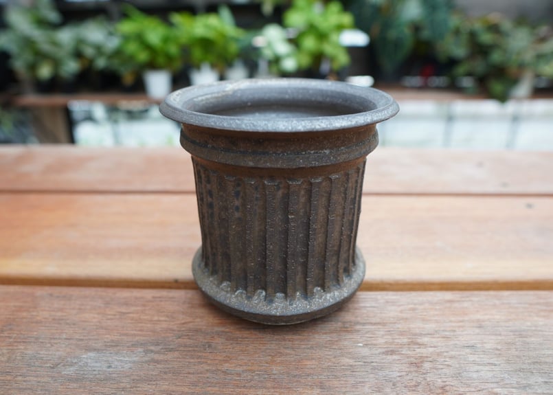 カタチ製作所　クレーター鉢2セット カタチ製作所 Mederu pot バレル Tall クレーターブラック 2つセット