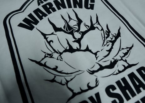 PRINTED T-SHIRT AGAVE 《DANGER》White