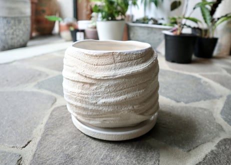 再入荷‼︎    植木鉢　マイアラージ　鉢皿付き