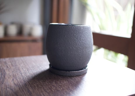 植木鉢　ノヴァボウル　鉢皿付き  S