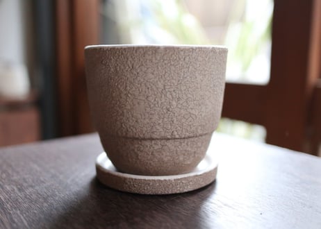 植木鉢　コルカラウンド　鉢皿付き