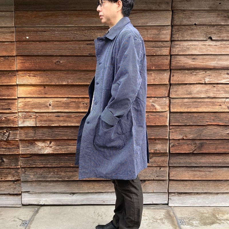 COW BOOKS カウブックス Vender Coat ブックベンダーコート Book Vender Coat (Shop Coat / Navy,White) | COW