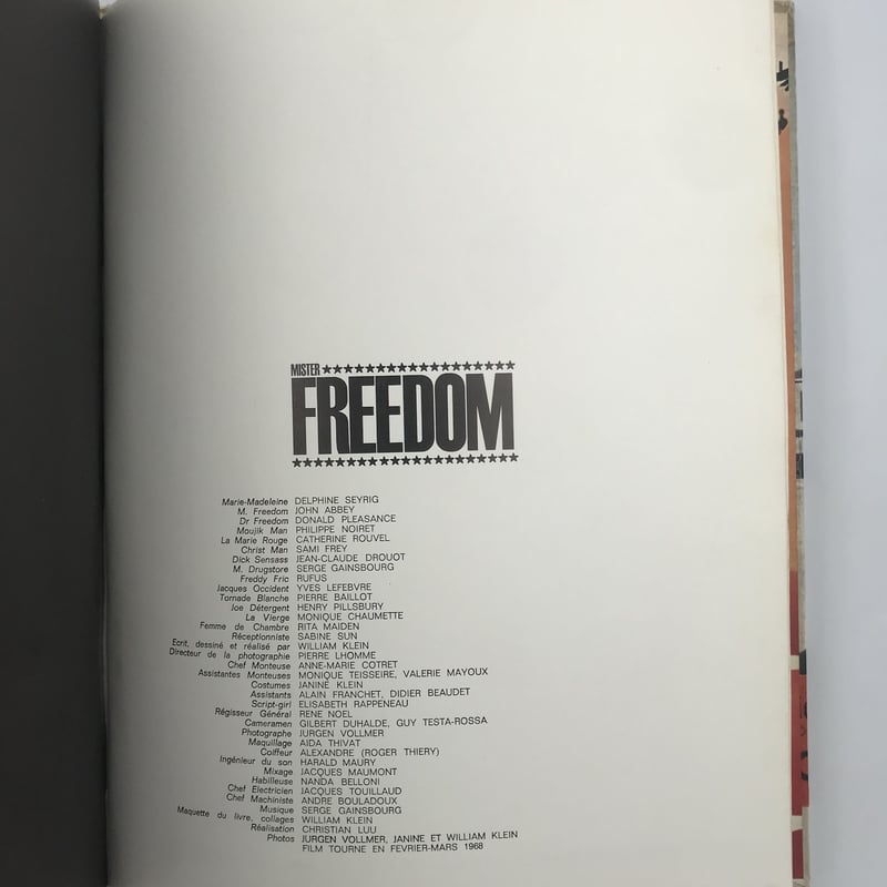 Title/ Mister Freedom Author/ William Klein Title/ Mister Freedom Author/ William Klein