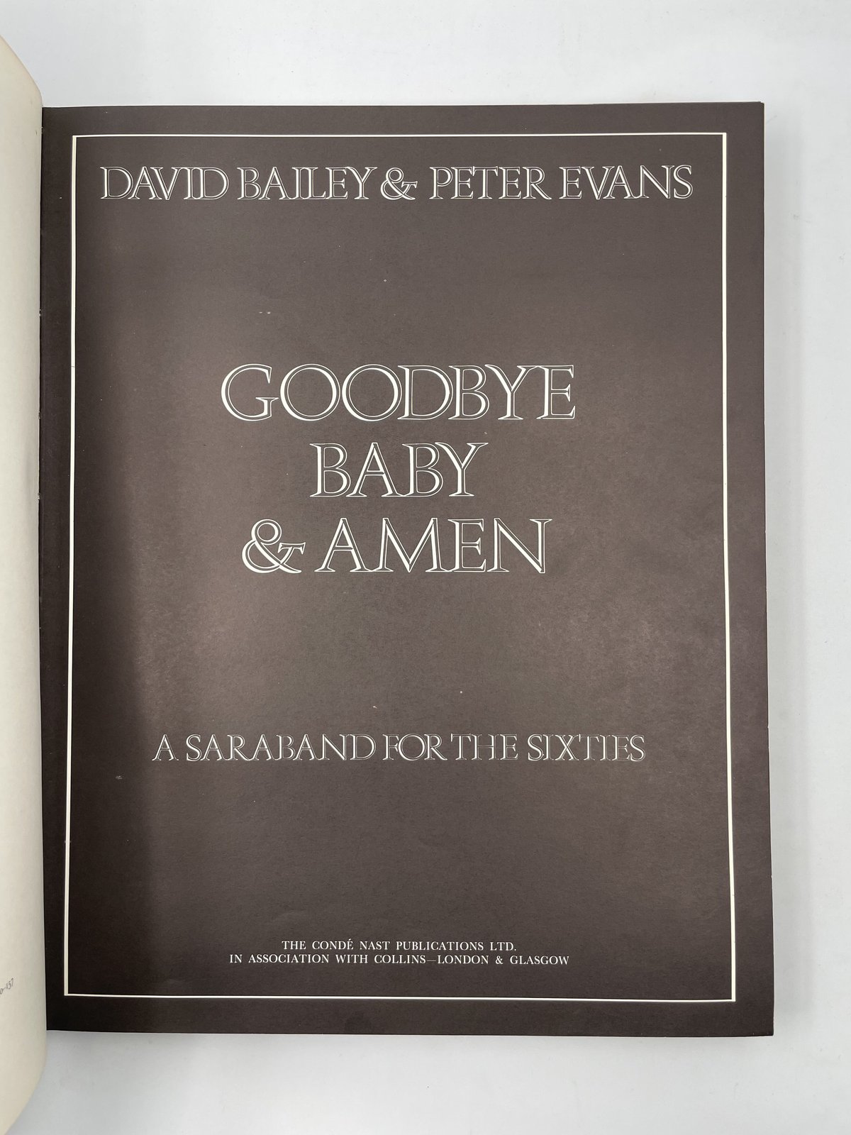 Title/ Good Bye Baby Amen Author/ David Bailey...