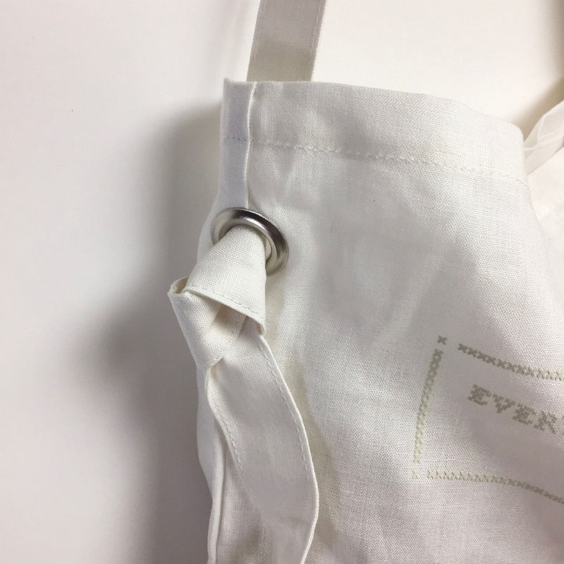 Linen Shoulder Tote ( White×Ivory ) | COWBOOKS