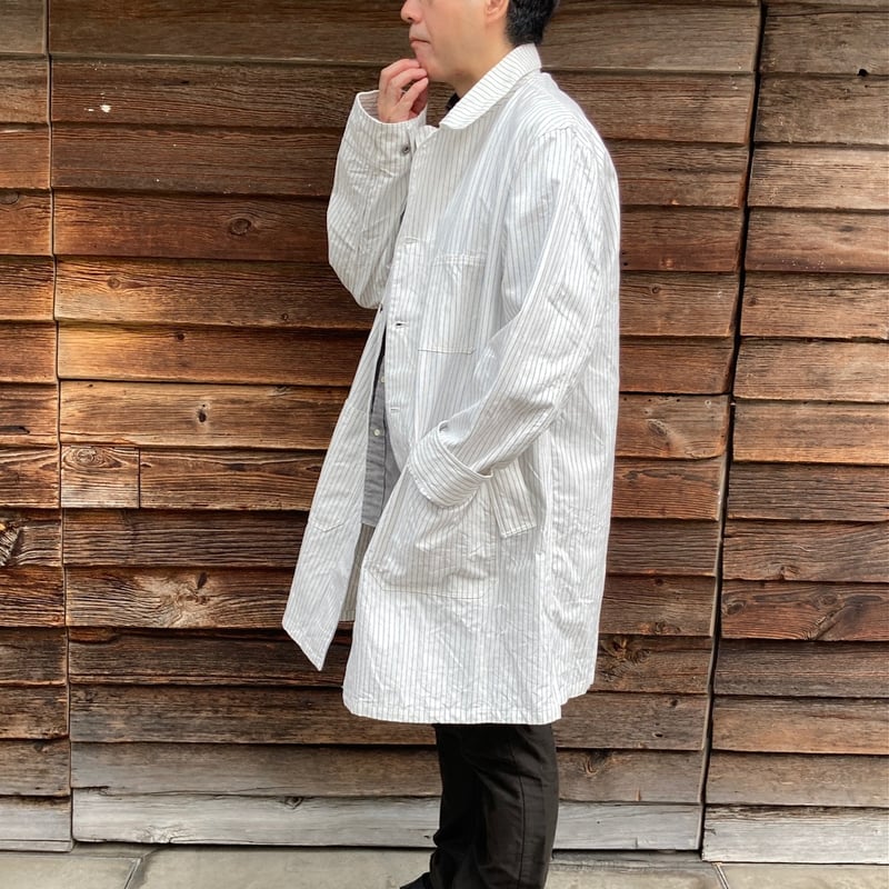 COW BOOKS カウブックス Vender Coat ブックベンダーコート Book Vender Coat (Shop Coat / Navy,White) | COW