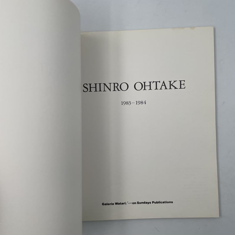 SHINRO OHTAKE 1983-1984