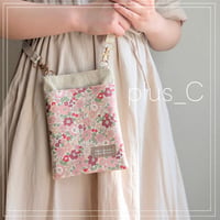 お散歩スマホショルダー 【size M】ピンク＆アイボリー