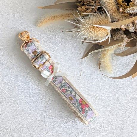 【2.5cm幅】花柄ショルダーストラップ