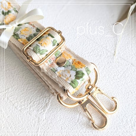 【2.5cm幅】花柄ショルダーストラップ