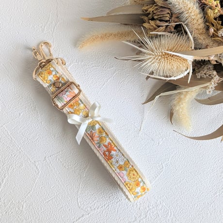 【2.5cm幅】花柄ショルダーストラップ