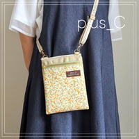 お散歩スマホショルダー 【size M】 イエロー＆アイボリー