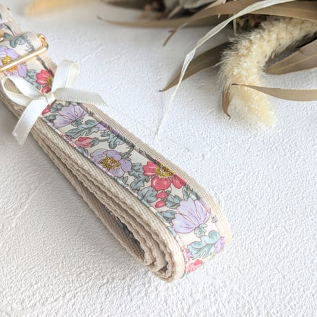 【2.5cm幅】花柄ショルダーストラップ