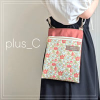 長財布が入るスマホショルダー 【size L】レッド＆レンガ
