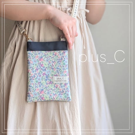 お散歩スマホショルダー 【size M】ブルー＆紺