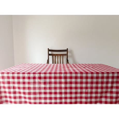 gingham check cloth / red＆white
