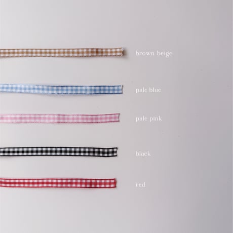 Checkered ribbon（1ｍ） / 7 color