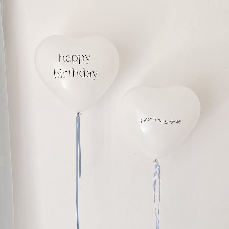 regular size ｝heart balloon / happy birthday