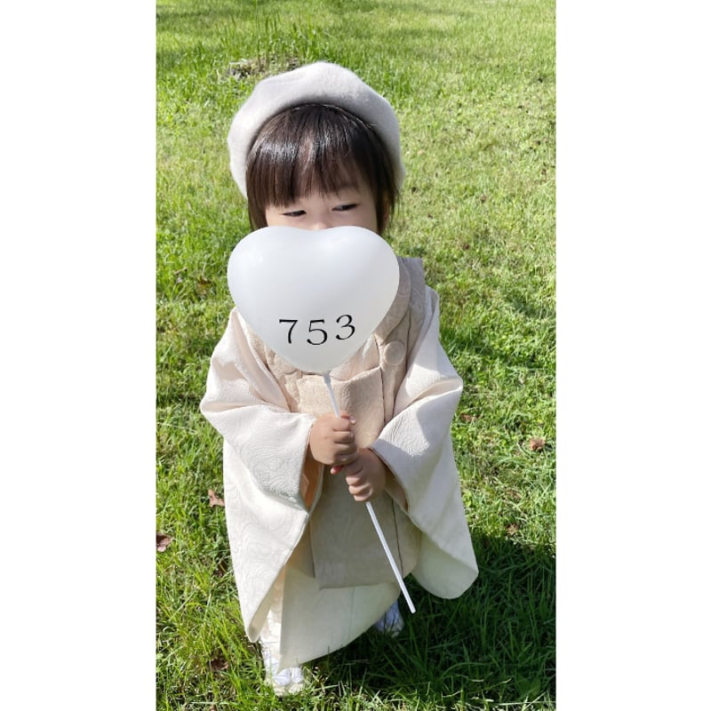 mini size ｝heart balloon / 753（ 風船用スティック付き） |