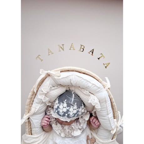 【早割】Acrylic gold letter banner / TANABATA