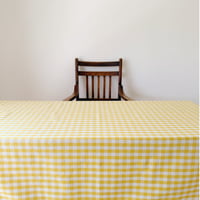 gingham check cloth / yellow＆white