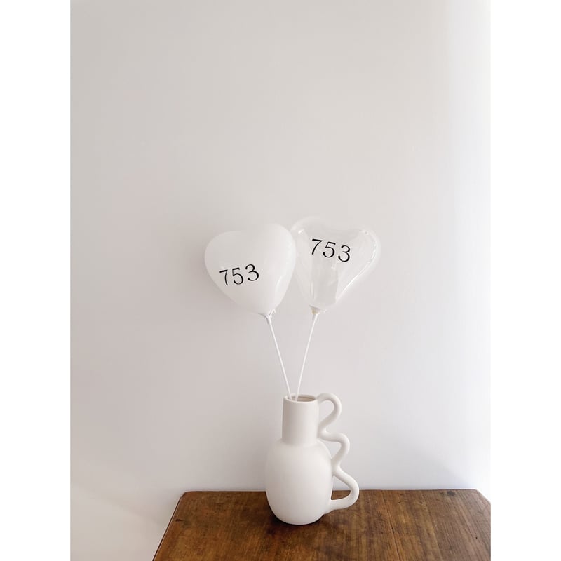 mini size ｝heart balloon / 753（ 風船用スティック付き） |