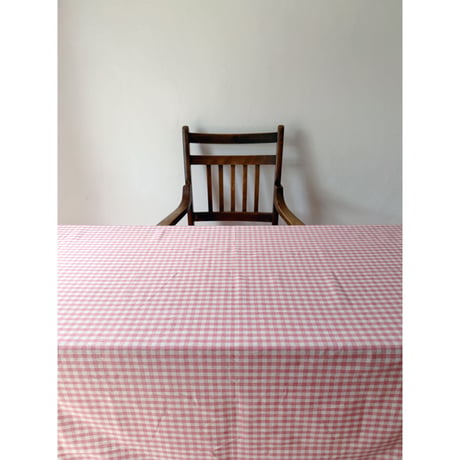 gingham check cloth / pink＆white