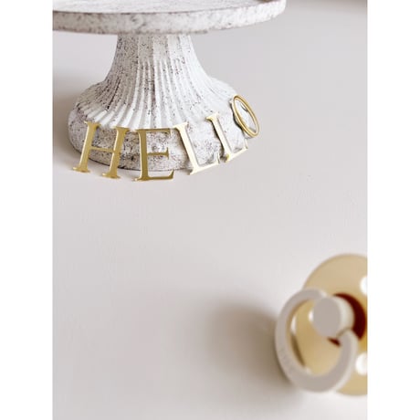 Acrylic gold letter banner / HELLO