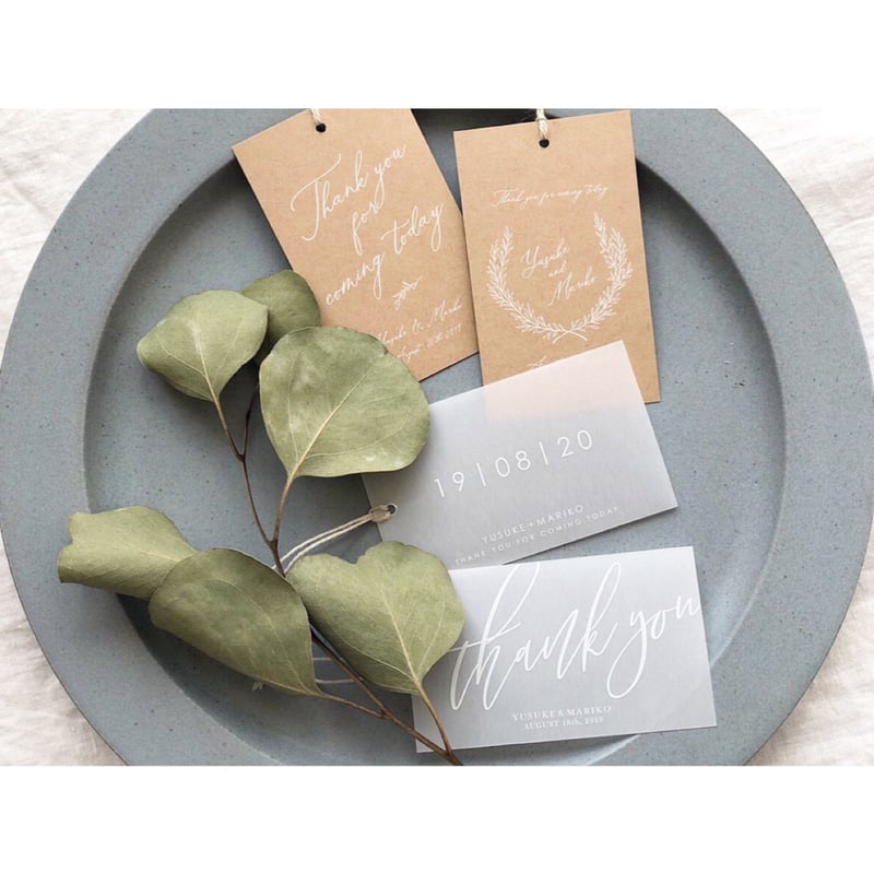 サンクスタグ】ホワイトインク card クラフト紙（100枚set）／9