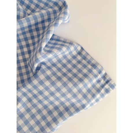gingham check cloth / blue＆white