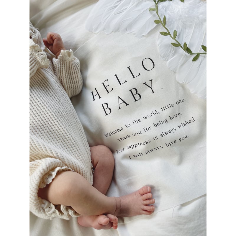 ハローベイビータペストリー　完成品 Hello Baby Tapestry - Just Born | ニューボーンフォト