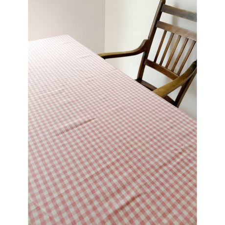 gingham check cloth / pink＆white