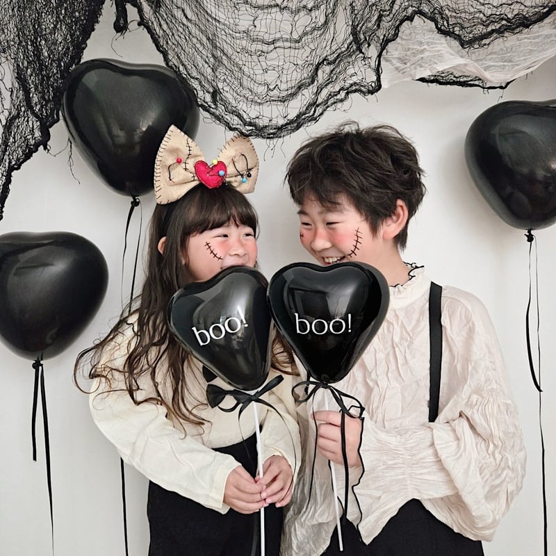 トップス shop faerie heart balloons set up 10 inch size ｝black heart balloon / 3piece se