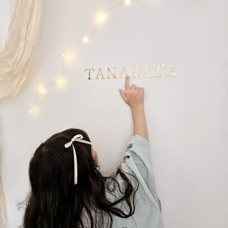 【早割】Acrylic gold letter banner / TANABATA