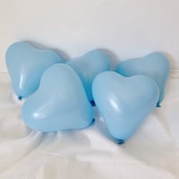 ｛ mini size ｝heart balloon / light blue / 5piece set