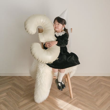 Number balloon / M [sand beige]