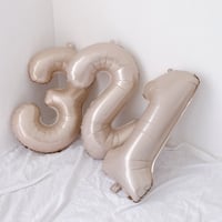 Number balloon / M [pale pink]