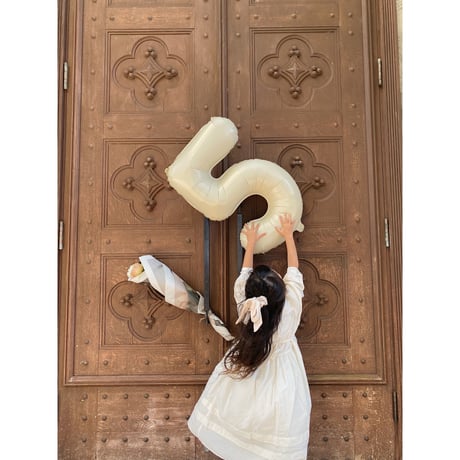 Number balloon / M [sand beige]