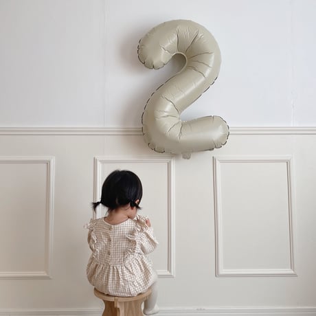 Number balloon / M [sand beige]