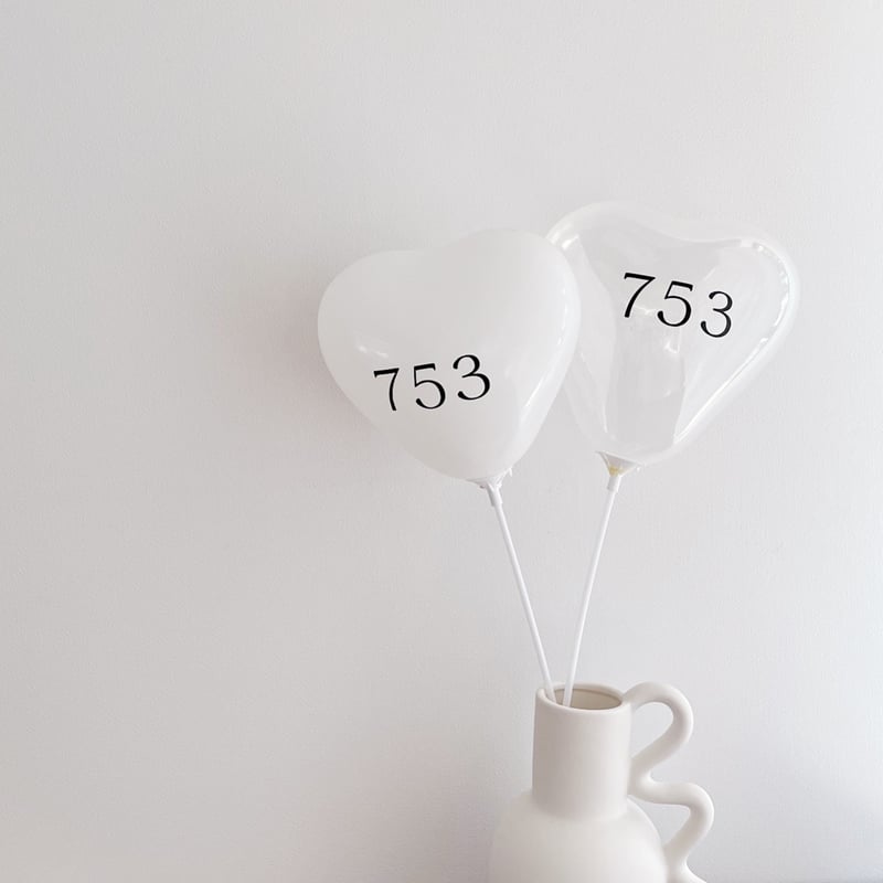 mini size ｝heart balloon / 753（ 風船用スティック付き） |
