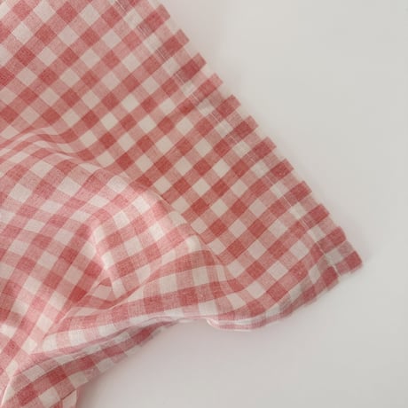 gingham check cloth / pink＆white