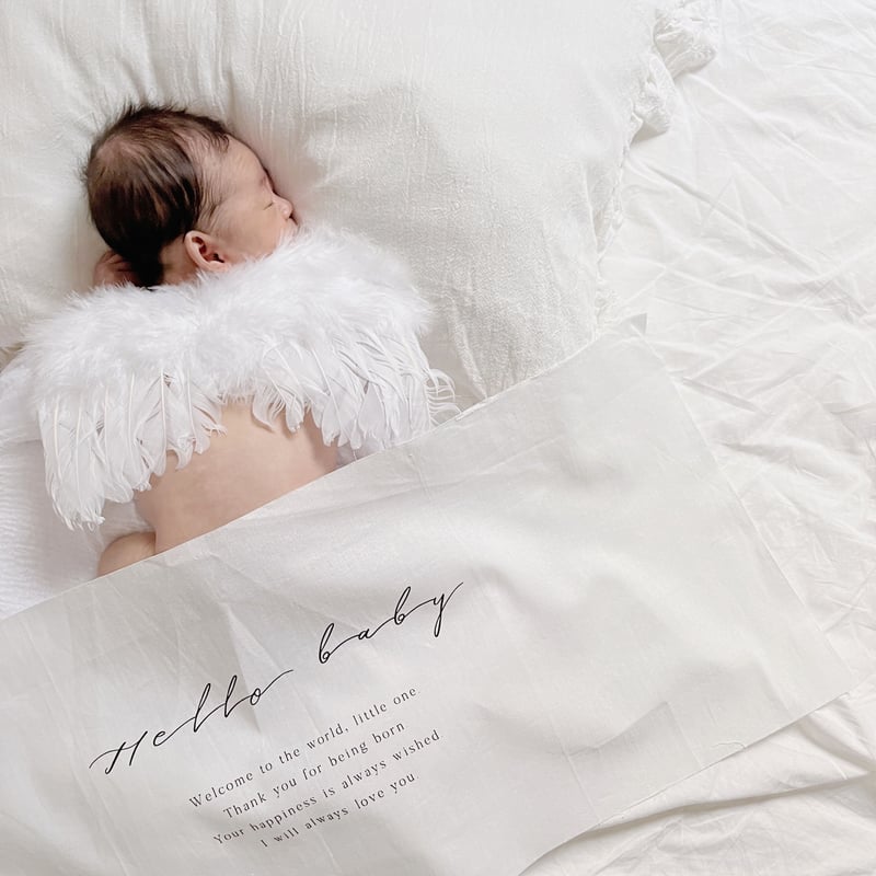 ハローベイビータペストリー　完成品 Hello Baby Tapestry | ニューボーンフォト | 誕生日