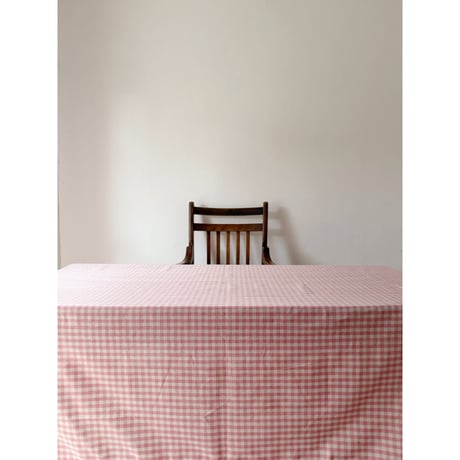 gingham check cloth / pink＆white