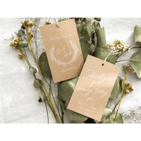 【サンクスタグ】ホワイトインク card クラフト紙（100枚set）／9 design