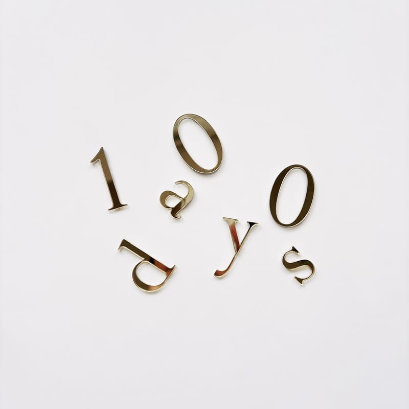 Acrylic gold letter banner / 100days | AWINS.CO