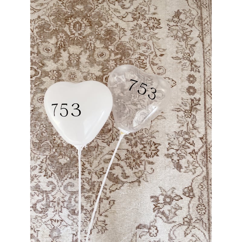 mini size ｝heart balloon / 753（ 風船用スティック付き） |